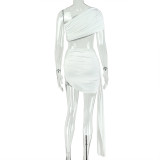 Solid Color Ruched Two Piece Skirt Set GJYO-JSD711976
