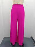 Solid Color High Waist Casual Loose Pants GMYS-LWZ8063