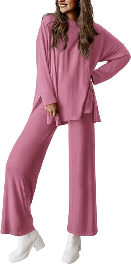 Solid Color Long Sleeve Knits 2 Piece Pants Set GMYS-LWZ8262