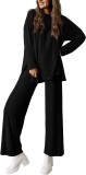 Solid Color Long Sleeve Knits 2 Piece Pants Set GMYS-LWZ8262