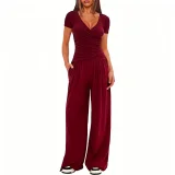 Casual Solid Color Long Sleeve Pants 2 Piece Set GMYS-LWZ8277