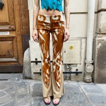 Irregular Printed Straight Pants GYME-K6P18355A