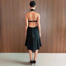 Sleeveless Solid Color Backless Maxi Dress GYME-K6D18396A