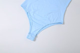 Solid Color Sling Bodysuit Split Long Skirt 2 Piece Set GYME-K6S17145A