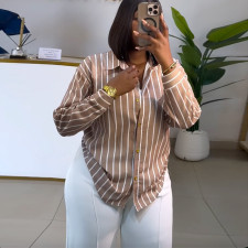 Stripe Long Sleeve Shirt GCNE-73826