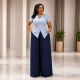 Solid Color Top Wide Leg Pants 2 Piece Set GCNE-75491