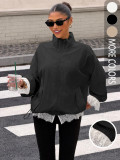 Lace Edge Patchwork Long Sleeve Jackets GSRX-1052