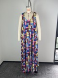 Plus Size Casual Printed Sleeveless Maxi Dress GHMF-30743