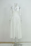 Plus Size Sleeveless Solid Color Maxi Dress GHMF-28372