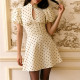Plus Size Polka Dot Printed Short Sleeve Mini Dress GHMF-30583