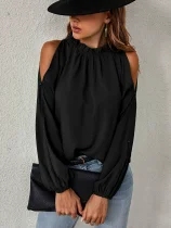 Plus Size Solid Color Off Shoulder Tops GMYS-LWZ0132