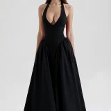 Plus Size Sleeveless Solid Color Maxi Dress GHMF-28372