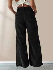 Casual Solid Color Straight Pants GMYS-LWZ8100