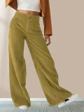 Casual Solid Color Straight Pants GMYS-LWZ8100