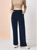 Casual Solid Color Straight Pants GMYS-LWZ8100