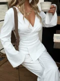 V Neck Flare Sleeve T Shirts GMYS-JQ69108