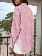 Long Sleeve Stripe Shirt Coat GMYS-LWZ8207