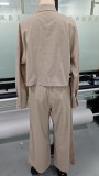 Solid Color Long Sleeve Casual Two Piece Pants Set GMYS-WL8246