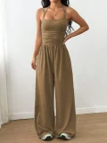 Solid Color Sling Loose Wide Leg Jumpsuit GMYS-JQ69071