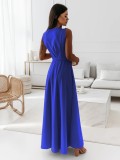 Tie Up V Neck Sleeveless Maxi Dress GMYS-LWZ0175
