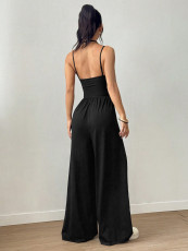 Solid Color Sling Loose Wide Leg Jumpsuit GMYS-JQ69071