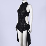 Lace Sleeveless Bow-tied Bodysuit GNZD-11856
