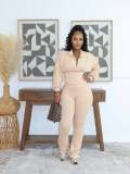 Solid Color Sport Casual Two Piece Pants Set NYF-8220