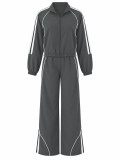 Zipper Long Sleeve Coat Sport Pants Loose Suit HNIF-SR016