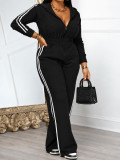 Color Block Sports Wide Leg Jumpsuit HNIF-GY350
