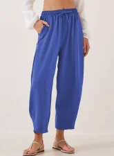 Plus Size Solid Color Loose Casual Pants GMYS-LWZ8152
