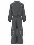 Zipper Long Sleeve Coat Sport Pants Loose Suit HNIF-SR016