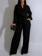 Solid Color Long Sleeve Two Piece Pants Set HNIF-YM122