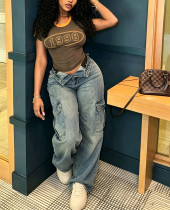 Loose Straight Jeans HMS-5601