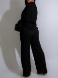 Solid Color Long Sleeve Two Piece Pants Set HNIF-YM122