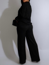 Solid Color Long Sleeve Two Piece Pants Set HNIF-YM122