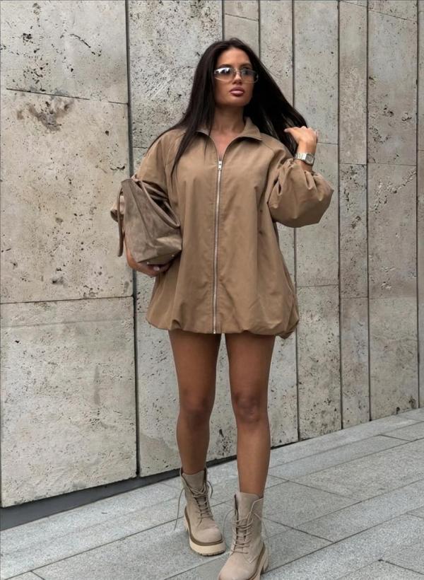 Long Sleeve Loose Zipper Coats GTGE-MH1055
