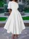 Slash Shoulder Tie Up Irregular Maxi Dress SFY-2820