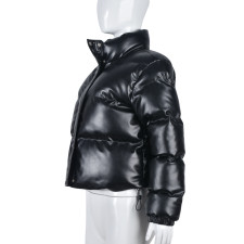 Warm PU Leather Zipper Coat GNZD-9011TD