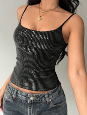 Sexy Sequin Sling Tank Tops GNZD-60476TBZ
