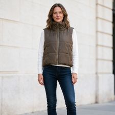 Sleeveless Zipper Warm Vest Cotton-padded Jacket GNZD-DZN2248