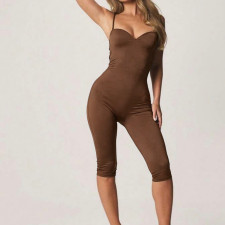 Solid Color Sling Skinny Jumpsuit GZJQ-K6Q14199A