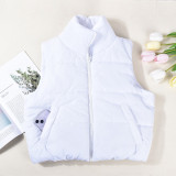 Sleeveless Zipper Warm Vest Cotton-padded Jacket GNZD-DZN2248