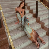 Sexy Printed Sleeveless Sling Maxi Dress GZJQ-K6D19108A