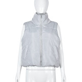 Sleeveless Zipper Warm Vest Cotton-padded Jacket GNZD-DZN2248
