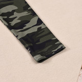 Camouflage Printed Zipper Coat GNZD-60293TBZ