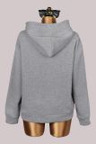 Leopard Print Hooded Sweatshirt YWXS-K26L3040