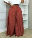 Solid Color Ruched Wide Leg Pants LSD-3066