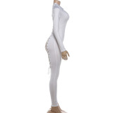 Sexy Backless Long Sleeve Bandage Jumpsuit XEF-K6Q19675A