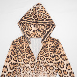 Leopard Printed Long Sleeve Two Piece Pants Set GDSF-J26ST446