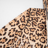 Leopard Printed Long Sleeve Two Piece Pants Set GDSF-J26ST446